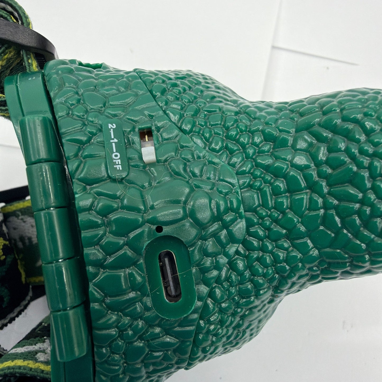 Roaring Dinosaur Head Lamp Green T-Rex USB Rechargeable Headlamp