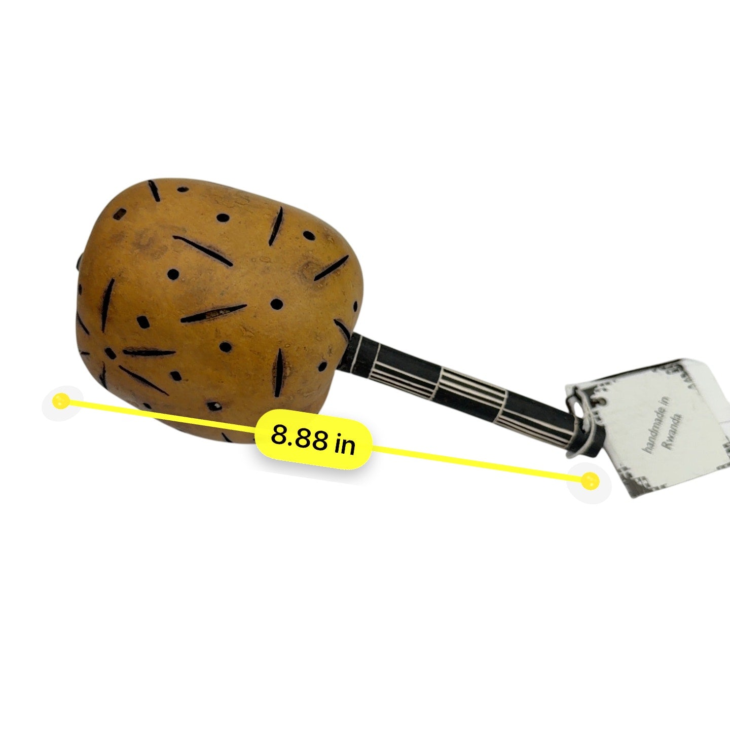 Azizi Life Handmade Rwanda Gourd Shaker Rattle Percussion Instrument