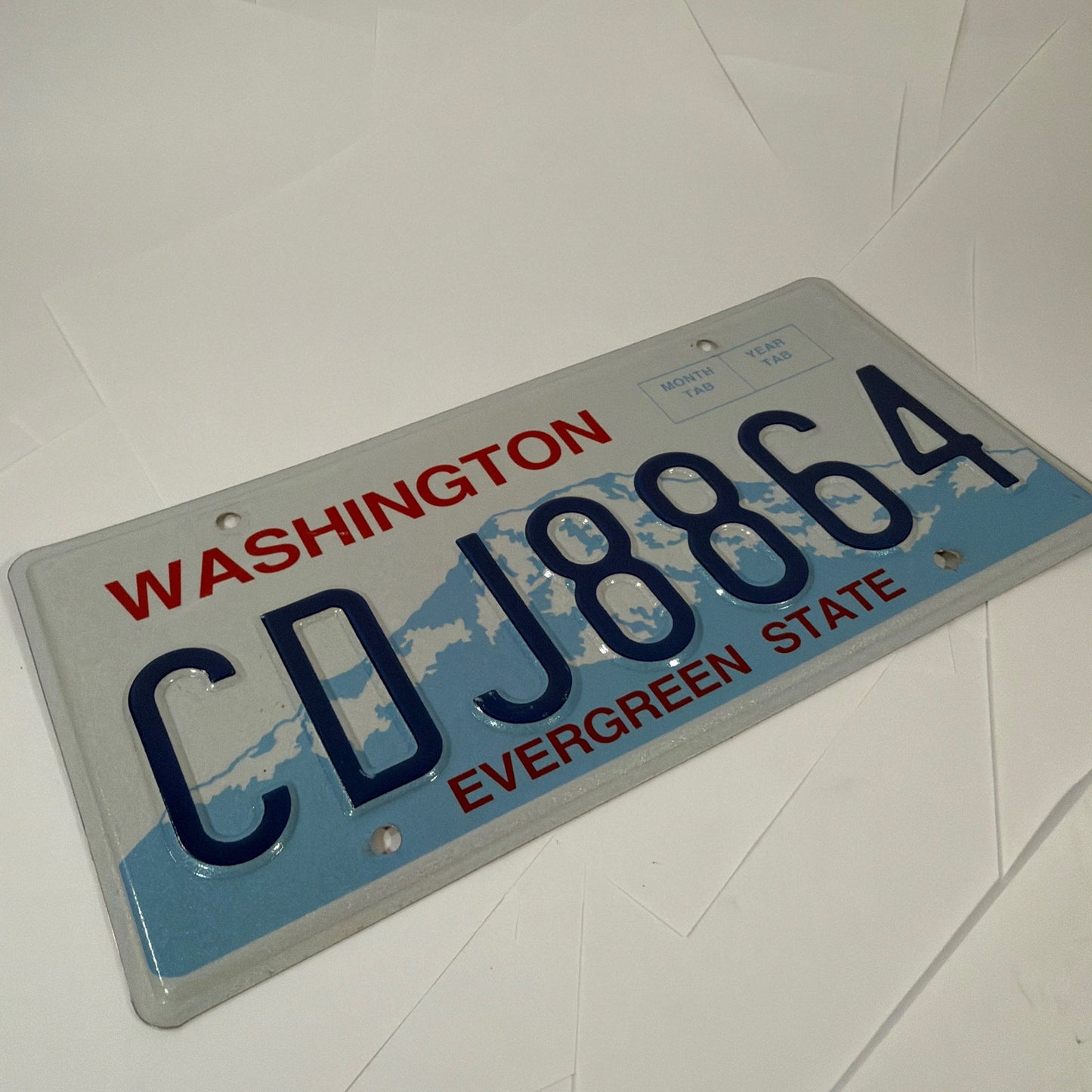 Washington Evergreen State License Plate CDJ8864