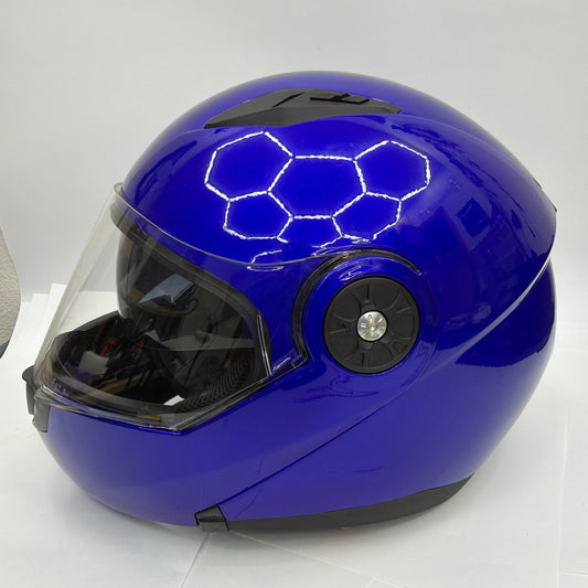 ILM ILM-115 Motorcycle Helmet Blue XXL DOT Full Face