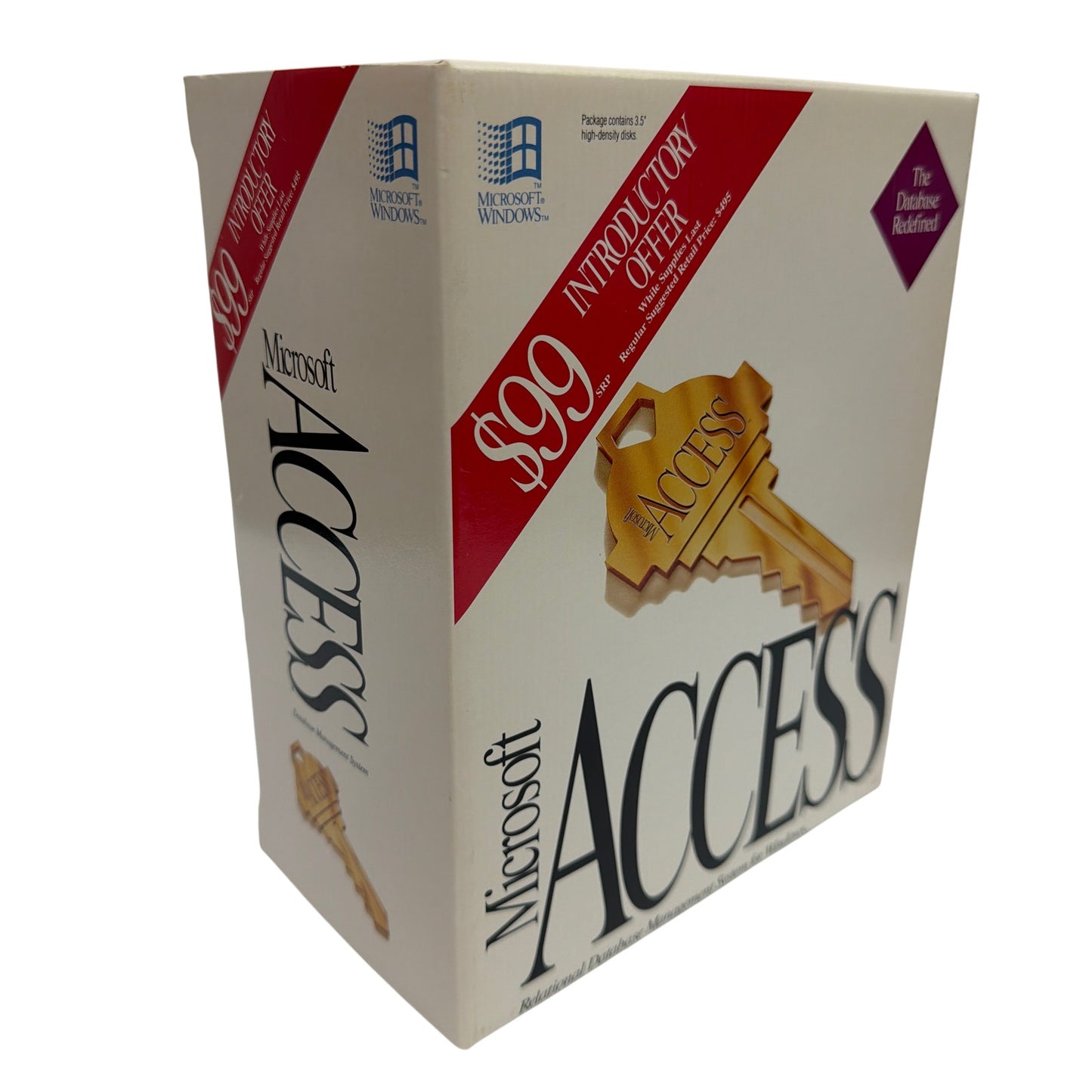 1992 Microsoft Access 1.0 for Windows Retail Box – Manuals Only, No Disks