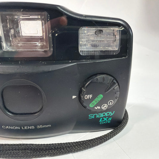 Canon Snappy LX II Date 35mm Film Point & Shoot Camera For Parts/Repair Untested