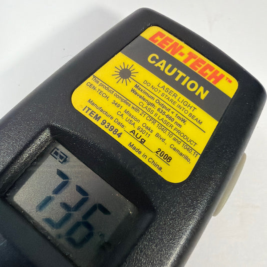 CEN-TECH 93984 Infrared Thermometer Laser Temperature Gun Black