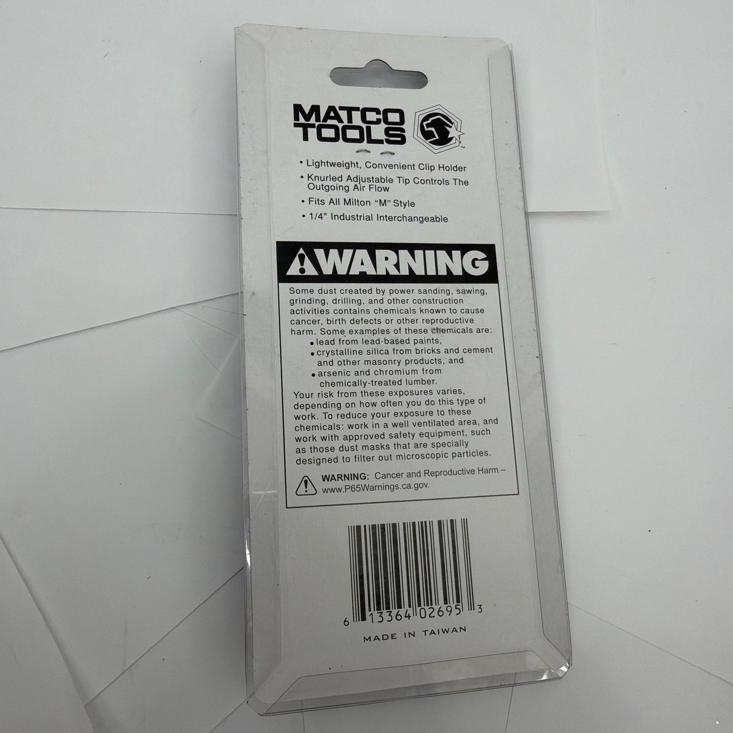 Matco Tools 115SA Adjustable Pocket Blow Gun 1/4 Inch Milton M Style Sealed