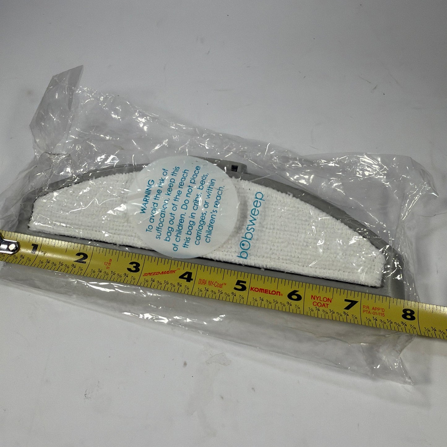 bObsweep 8" Microfiber Mop Pad Attachment Replacement Gray/White