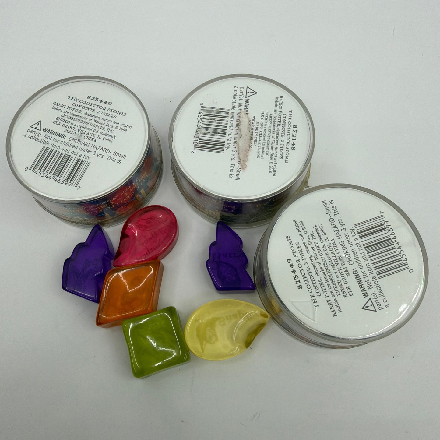 Enesco Harry Potter Collector Stones Series I and II Lot of 6 Stones with 3 Tins