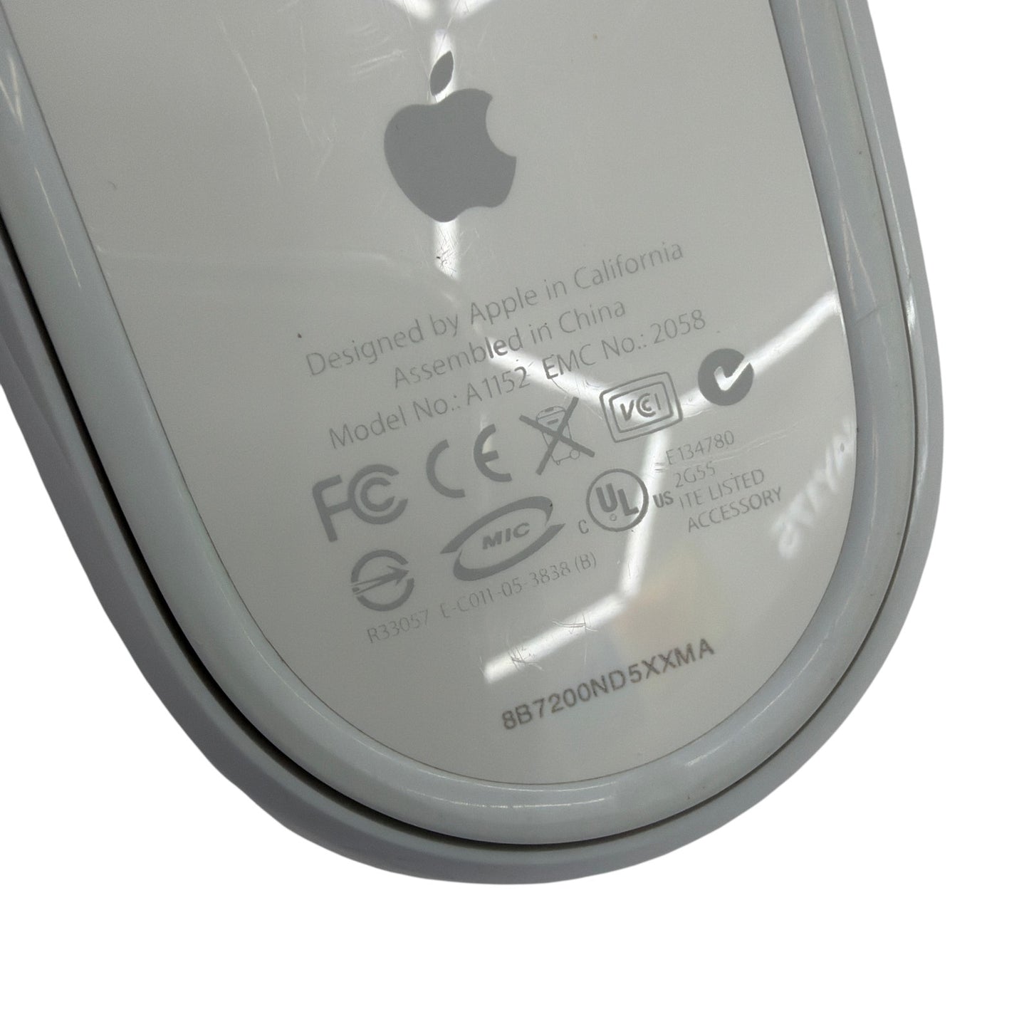 Apple Mighty Mouse A1152 Wired USB Optical Mouse White