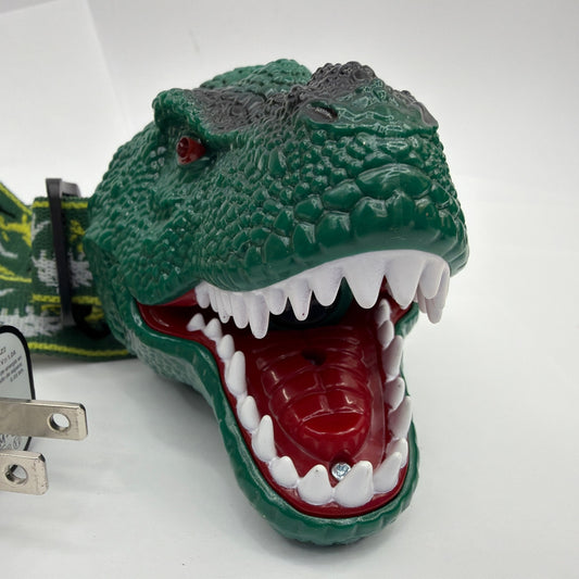 Roaring Dinosaur Head Lamp Green T-Rex USB Rechargeable Headlamp