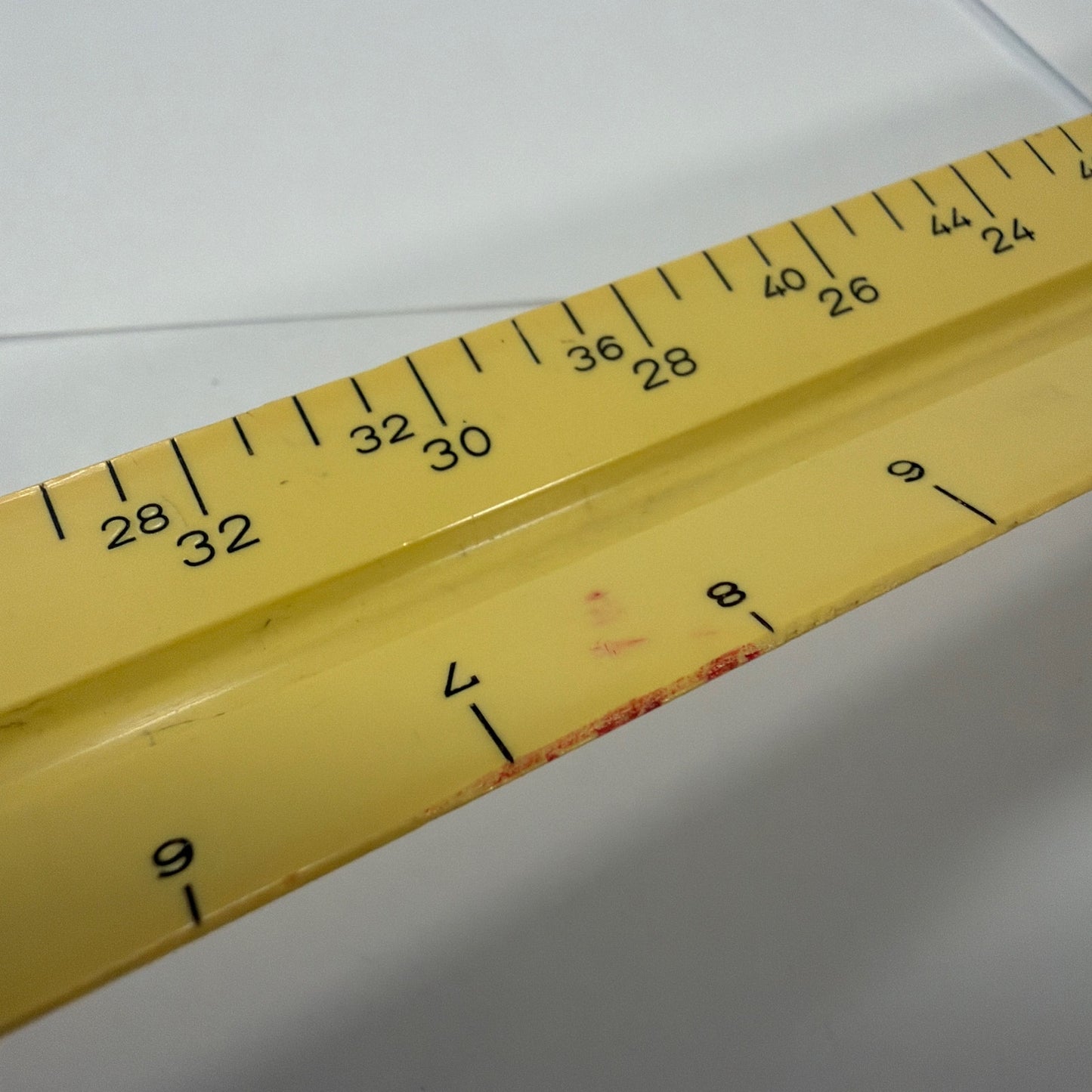 C2F Inc 190 Architect Scale Ruler U.S. Std Made in Germany Yellow