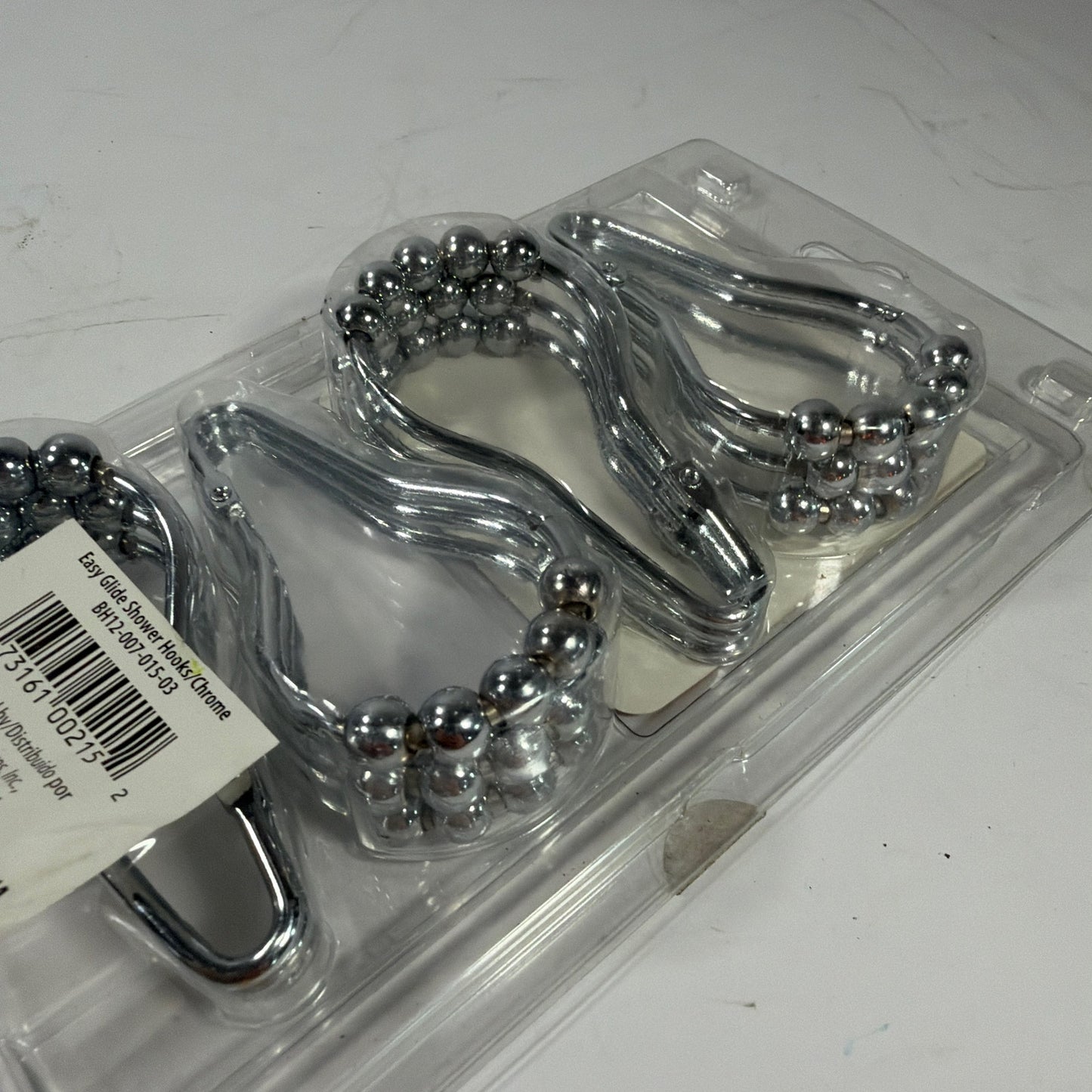 Better Homes and Gardens Easy Glide Shower Hooks Set of 12 Polished Chrome BH12-