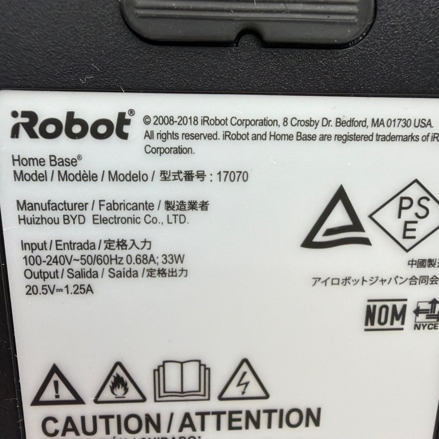 iRobot Roomba Home Base Charging Dock Model 17070 w/ Power Cord - Tested
