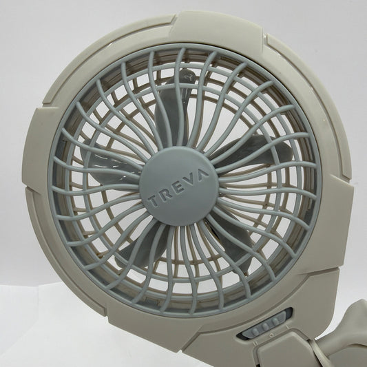 Treva FC05807 Battery Powered Clip-On Fan Gray Tested Working