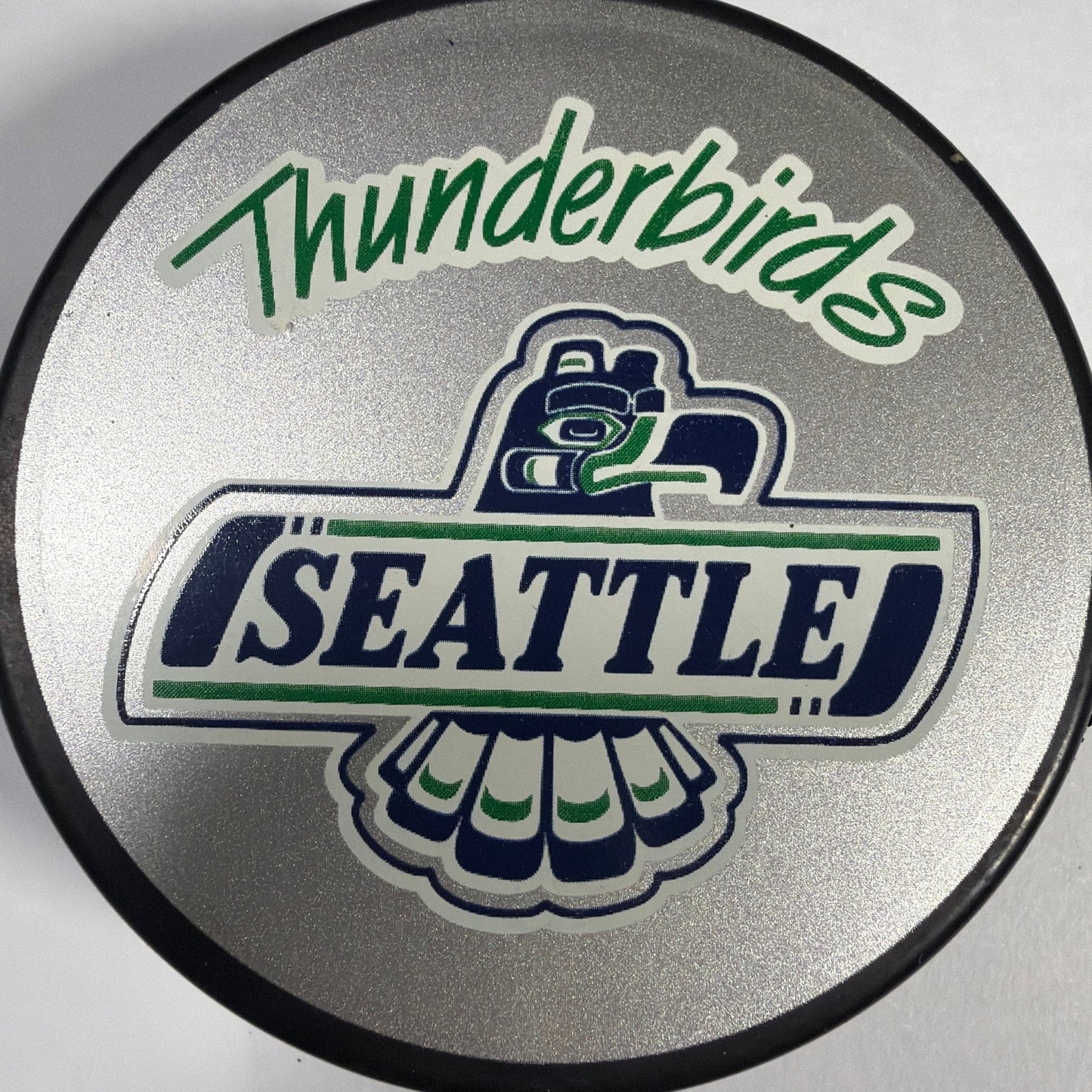 InGlasCo Seattle Thunderbirds Official WHL Hockey Puck Made in Slovakia