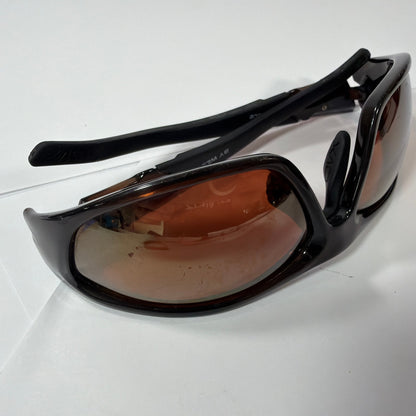 DVX Space DVX Z87-2 Black Wrap Sunglasses Orange Lens