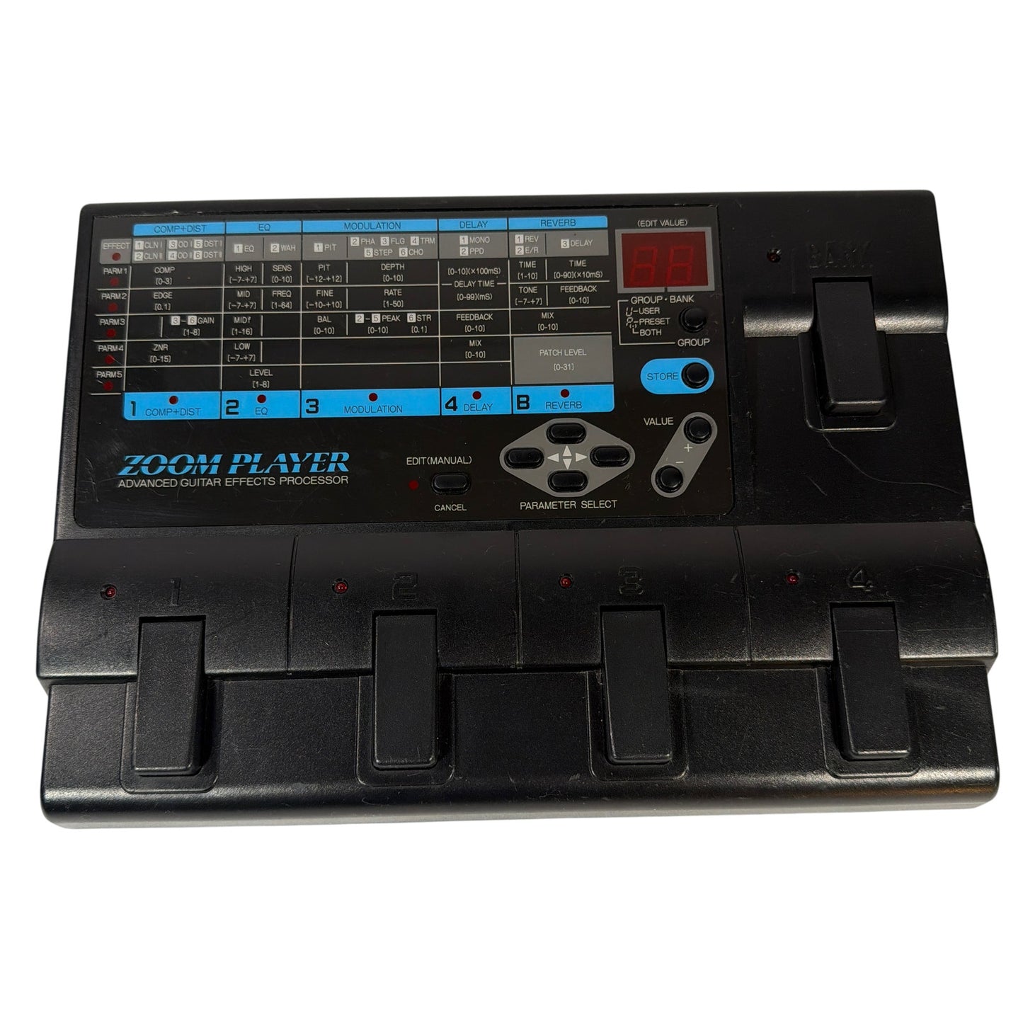 Zoom Player 2020 Advanced Guitar Effects Processor Multi-Effects Floor Unit