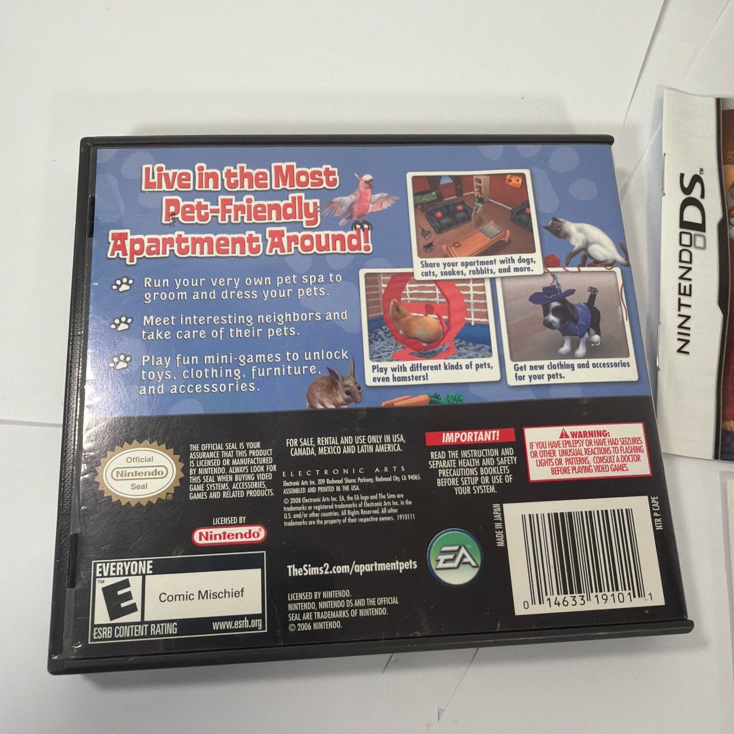 The Sims 2 Apartment Pets Nintendo DS Complete Tested Working