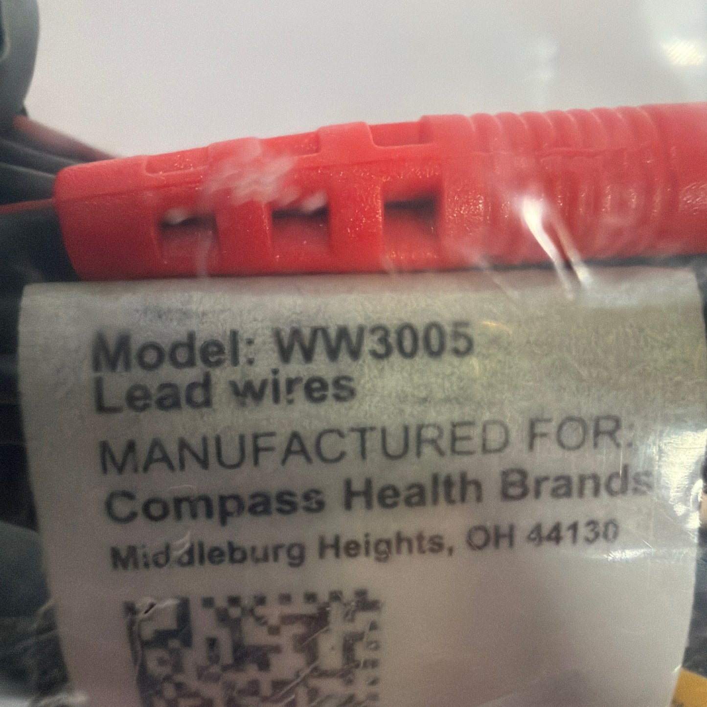 Compass Health Brands WW3005 Lead Wires Replacement Cables Red/Black