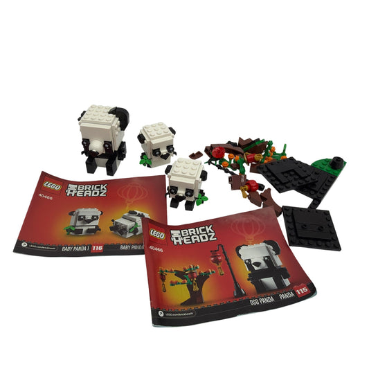 LEGO BrickHeadz 40466 Panda Incomplete Set With Instructions