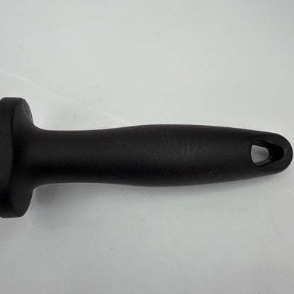 Winco Acero KFP-122 12 in Oval Diamond-Coated Sharpening Steel Black Handle NSF