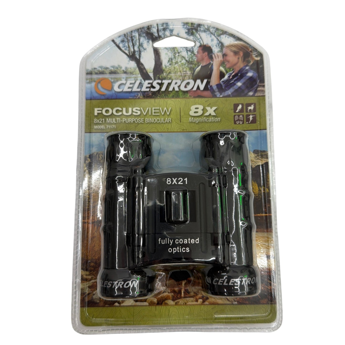 Celestron FocusView 8x21 Binoculars (Model 71171) – New Sealed
