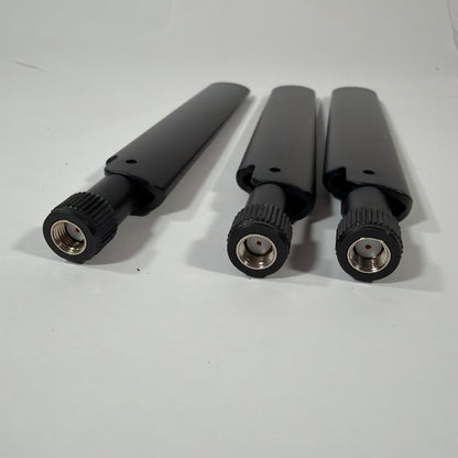 Lot of 3 Black Screw-On Wi-Fi Router Antennas