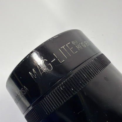 Maglite 4D-Cell Flashlight Black Tested Working With Extra Bulb No Batteries