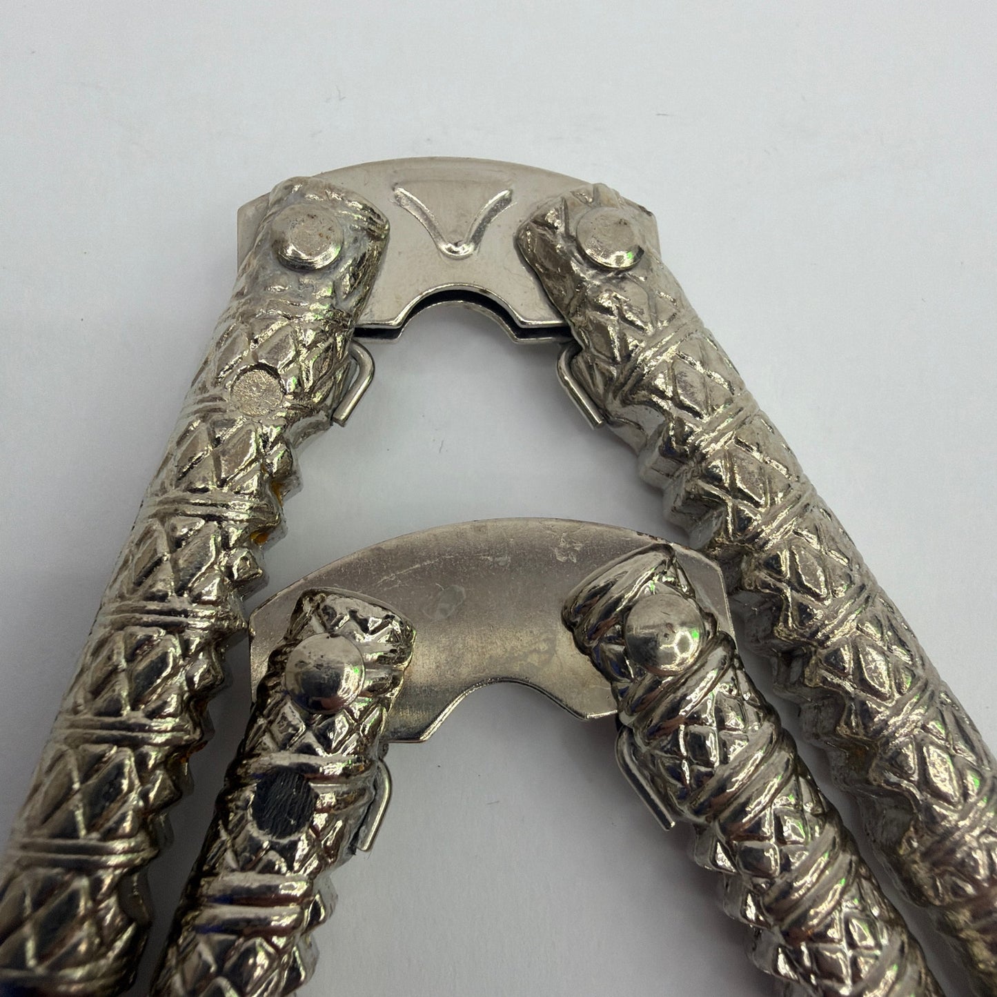 Ornate Silver-Tone Metal Nutcracker Set with 2 Picks