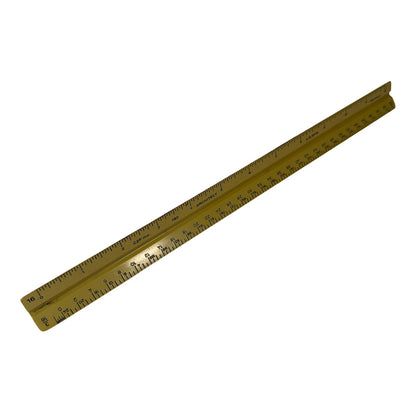 C2F Inc 190 Architect Scale Ruler U.S. Std Made in Germany Yellow