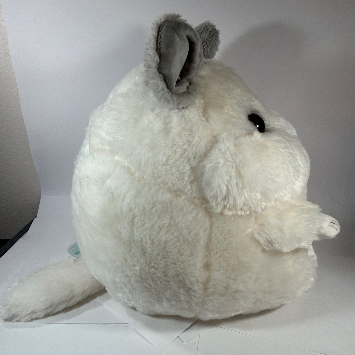 Amuse Maru-Moff Chinchilline Mochimaru White Chinchilla Plush 13.5 in
