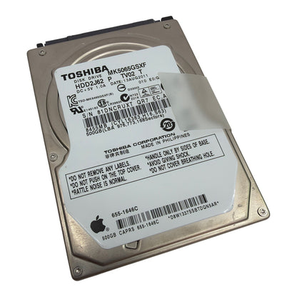Toshiba MK5065GSXF 500GB 2.5" SATA II 5400RPM HDD Apple 655-1646C Tested