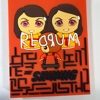The Shining REDRUM Orange Keychain Key Fob with Twins Graphic