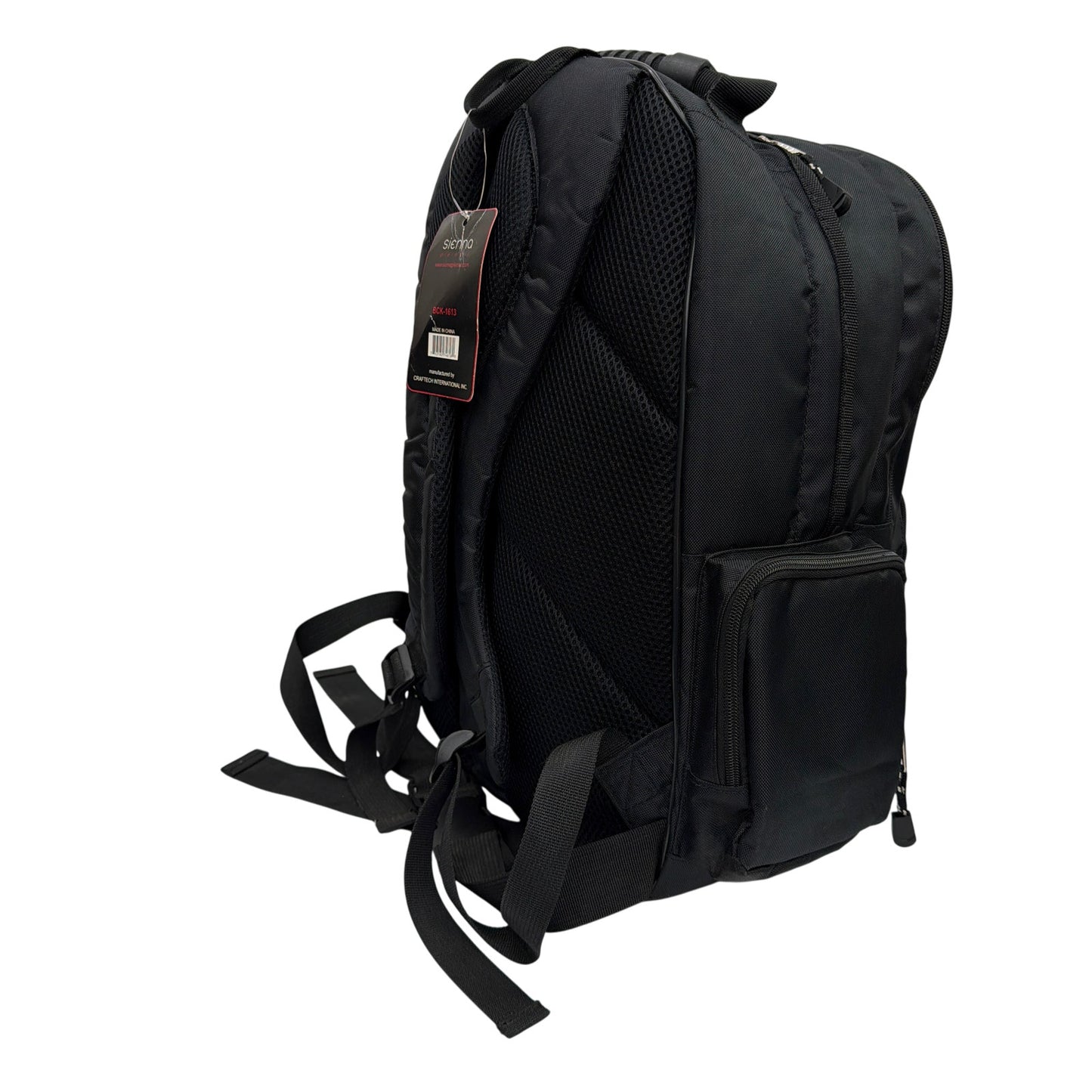 Sienna BCK-151B Black Gray Multi-Compartment Backpack