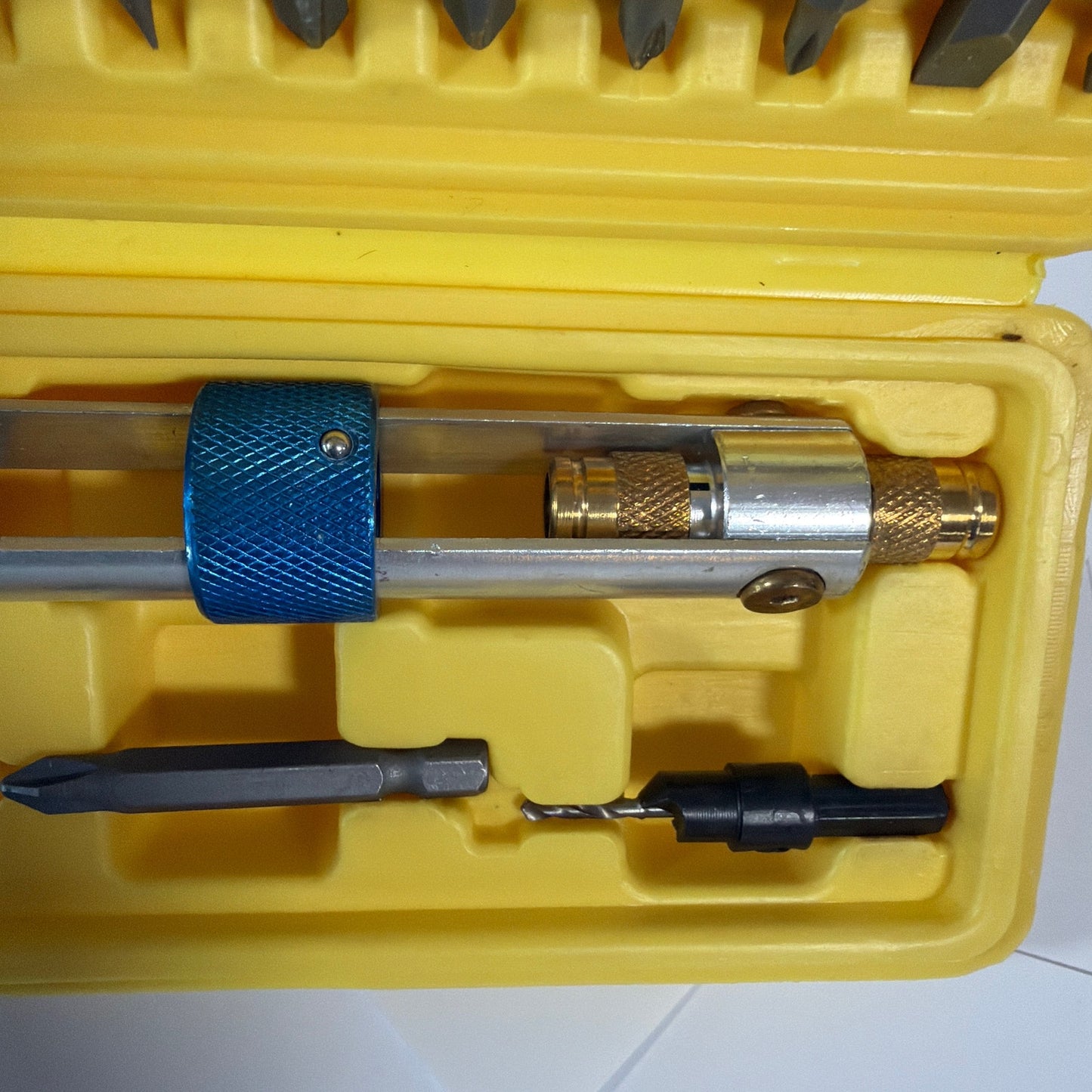 Halftime Drill Driver Bit Set in Yellow Case with Driver Handle