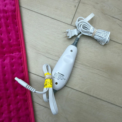 Woomer HPU-001 Electric Heating Pad 12 x 24 Pink Plush Tested