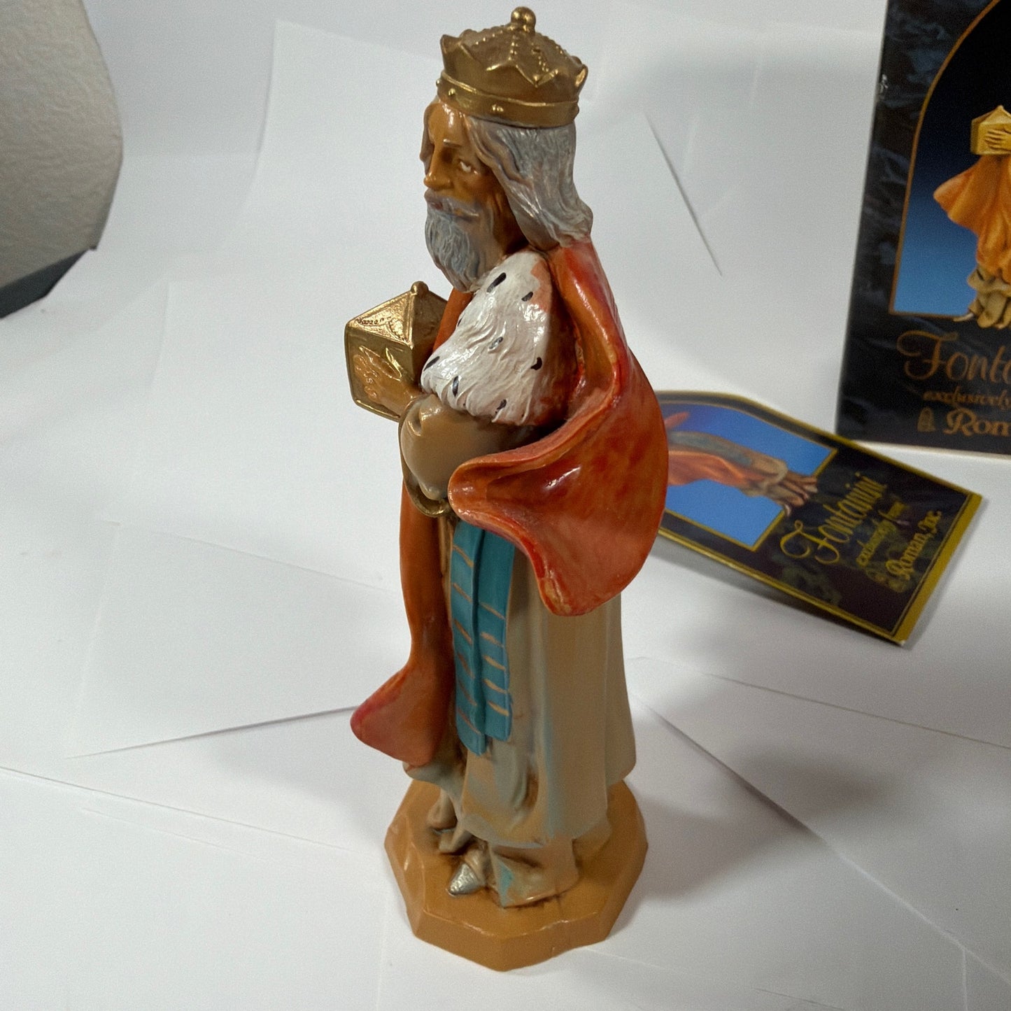 Fontanini Melchior King With Chest of Gold 5 Inch Nativity Figure 72514