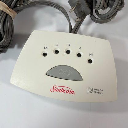 Sunbeam Heating Pad Controller Power Cord Style Y85 Auto-Off 10 Hours 120VAC 180
