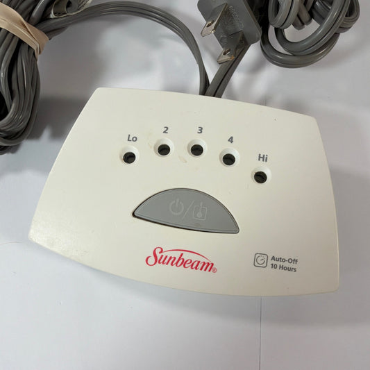 Sunbeam Heating Pad Controller Power Cord Style Y85 Auto-Off 10 Hours 120VAC 180
