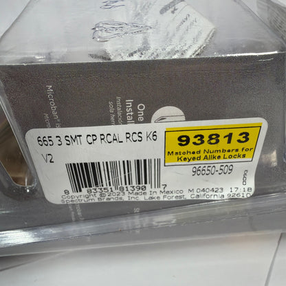 Kwikset 665 SmartKey Double Cylinder Deadbolt Polished Brass Microban New Sealed