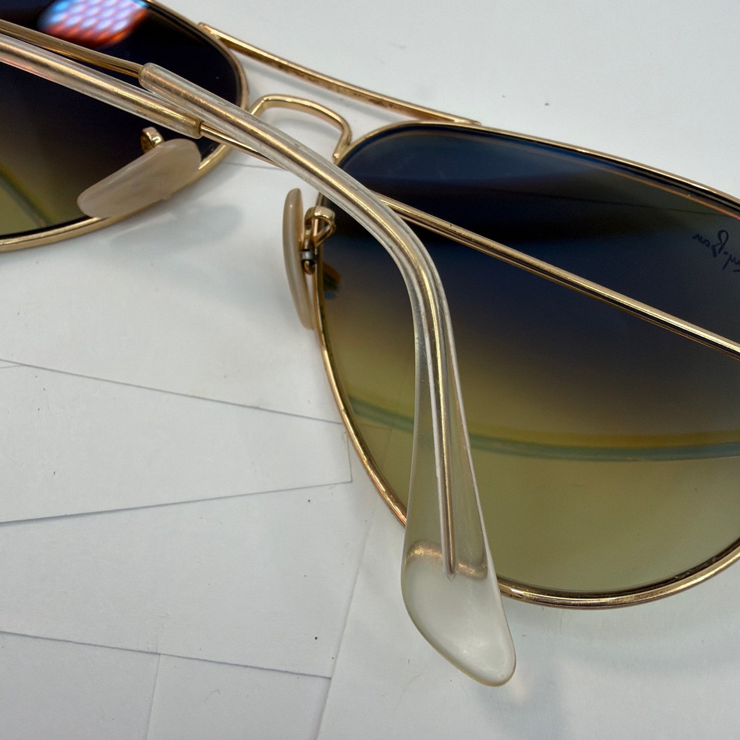 Ray-Ban RB3479 001/70 Sunglasses Gold Frame Mirrored Lens 58-14