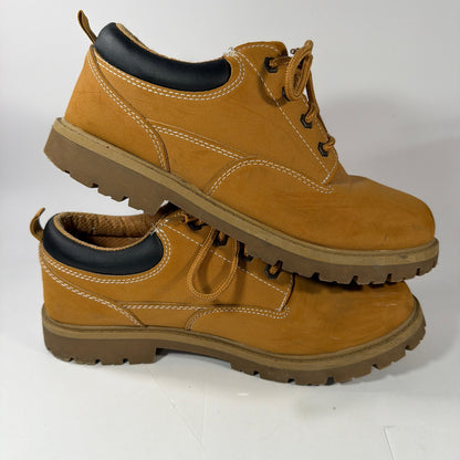 Wrangler Men's Casual Low Boot Shoes Camel Tan Lace-Up Lug Sole Size 11