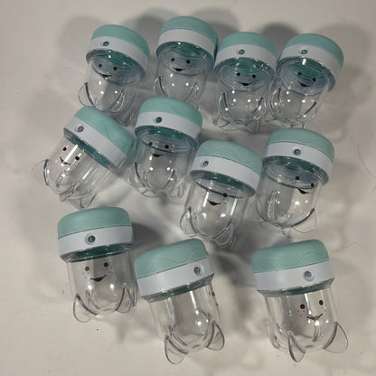 NutriBullet Baby Food Storage Cups with Lids Teal Lot of 11