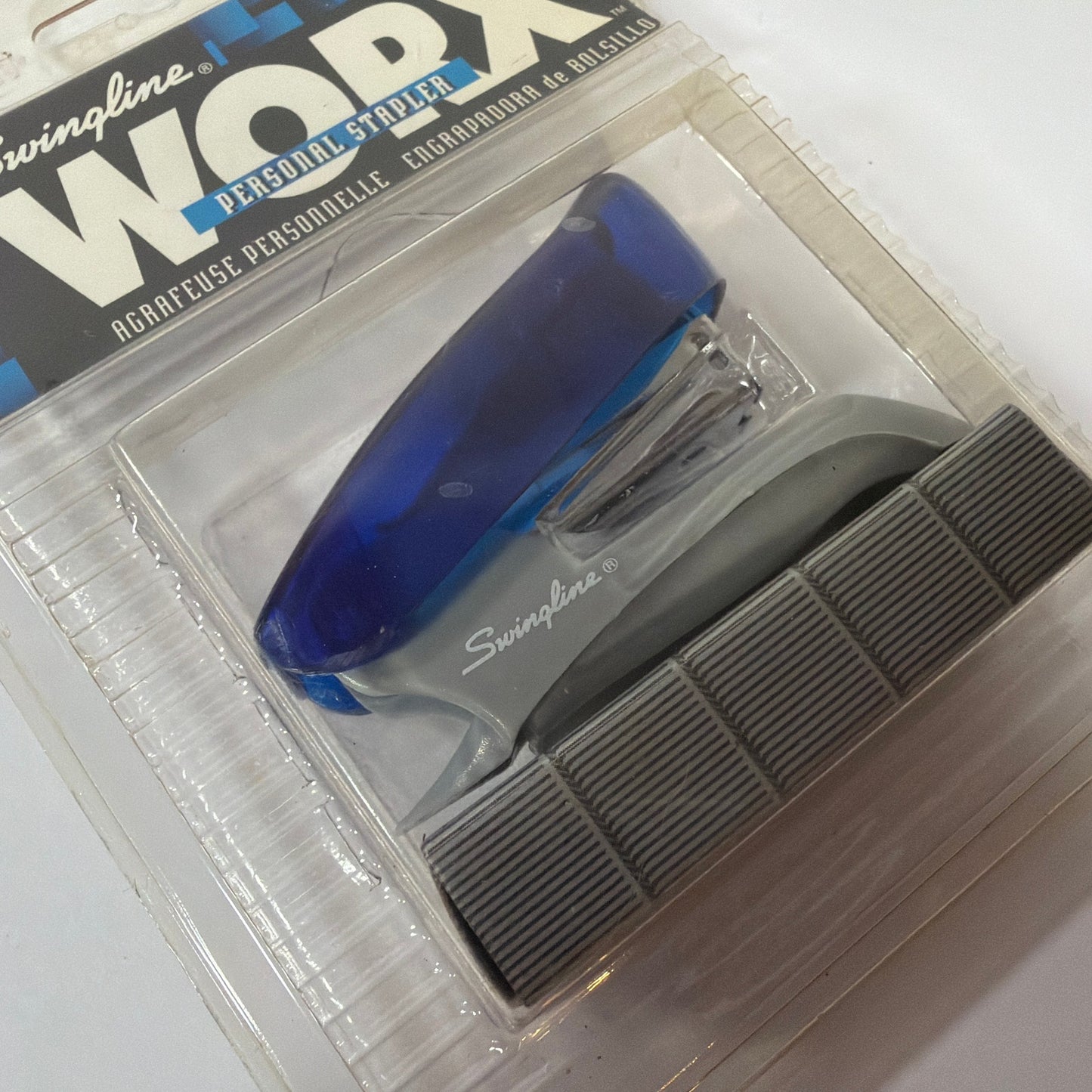 Swingline WORX Personal Stapler 79168 Blue Gray With Staples