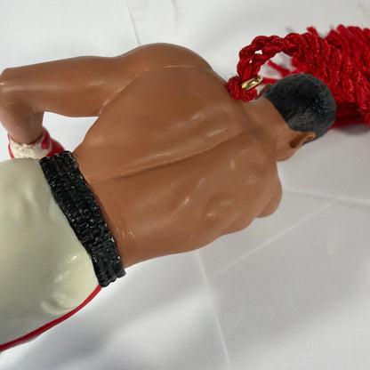 Hallmark 1999 Boxer Hanging Ornament Figure With Red Tassel Approx 5 in