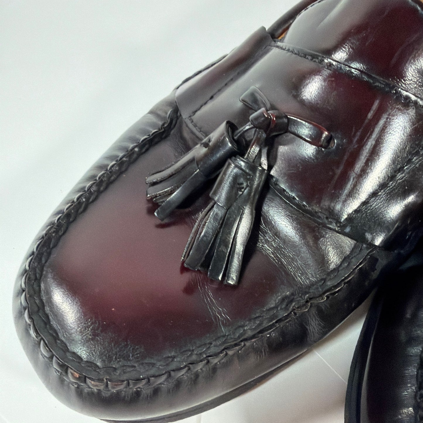 Cole Haan City Tassel Loafers Mens 11 3E Oxblood Leather Style 51150