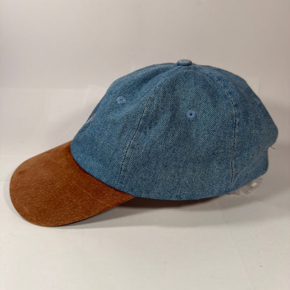 2001 An Alpaca Odyssey Embroidered Denim Baseball Cap Blue Brown Brim One Size