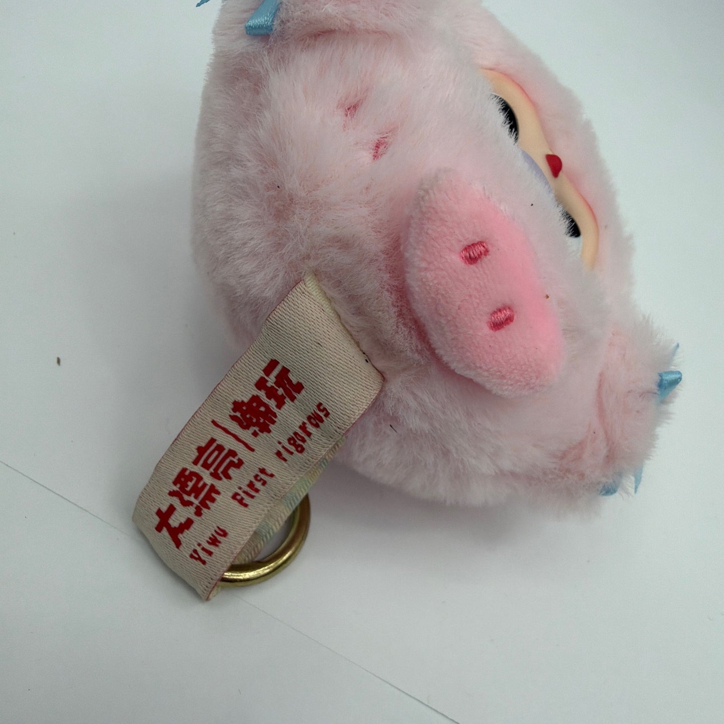 Yiwu First Rigorous Pink Plush Character Keychain 3 Inch