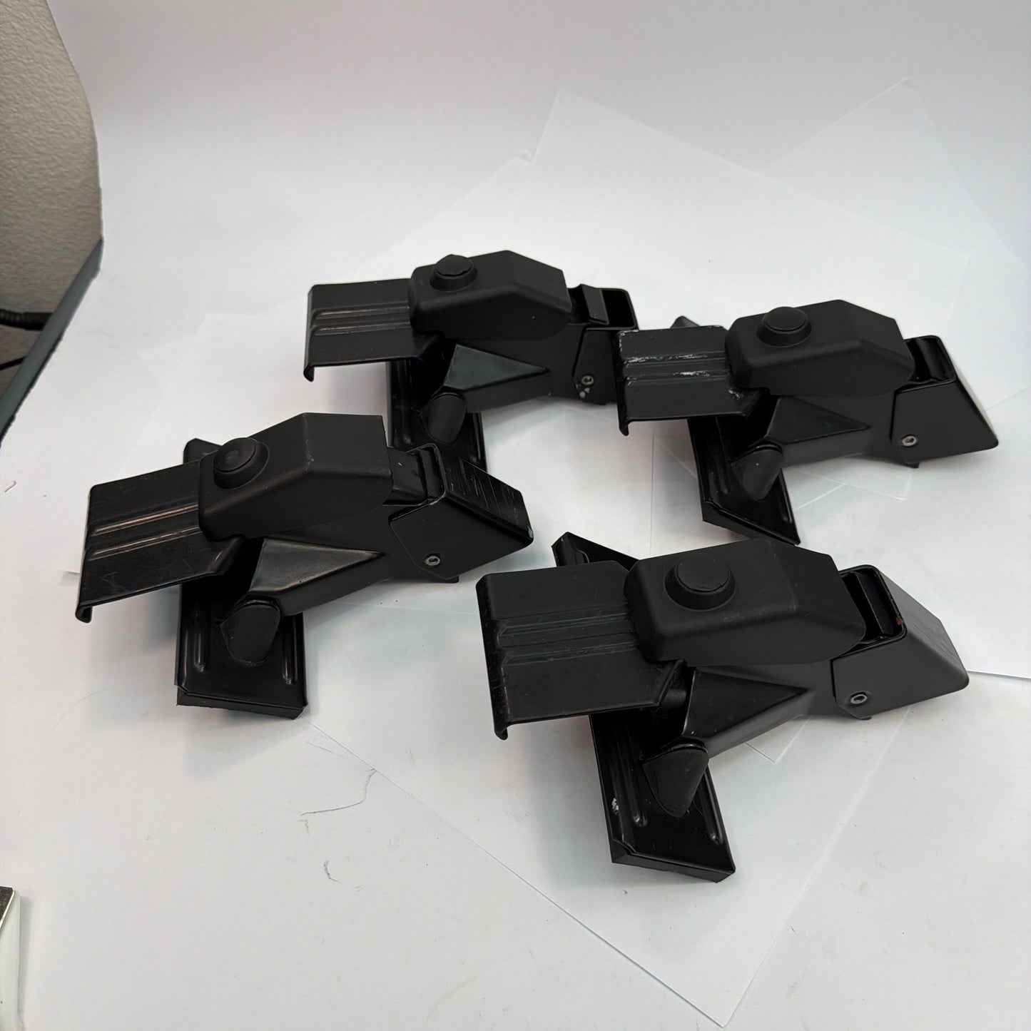 Thule Sweden Rain Gutter Roof Rack Towers Set of 4 Black