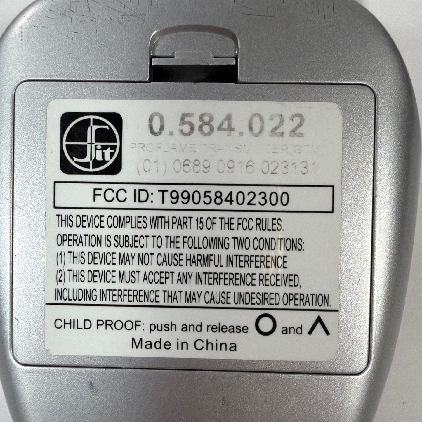 SIT Proflame 0.584.022 GTM Fireplace Remote Control Transmitter Tested
