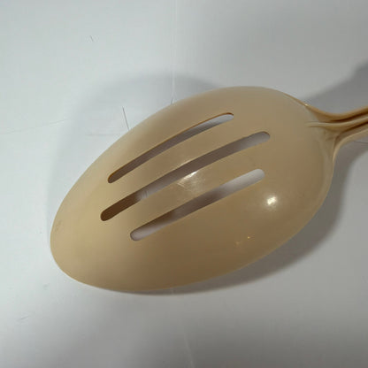 EKCO USA Tan Slotted Serving Spoon 11 Inch Dishwasher Safe