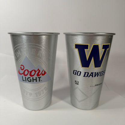 Coors Light Washington Huskies Aluminum Cups Set of 2 2019